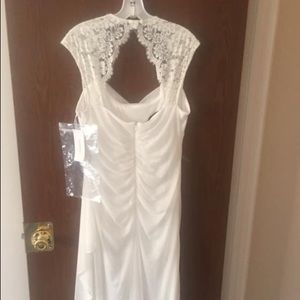 Wedding dress for beach wedding or light event.